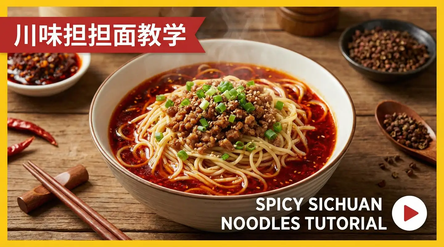 川味担担面教学 - 茄子视频 茄子视频美食频道